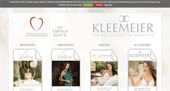 Desktop Screenshot of brautkleider-kleemeier.com